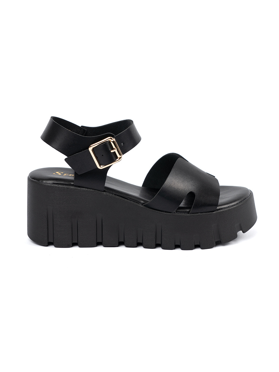SEASTAR Black high platform sandals