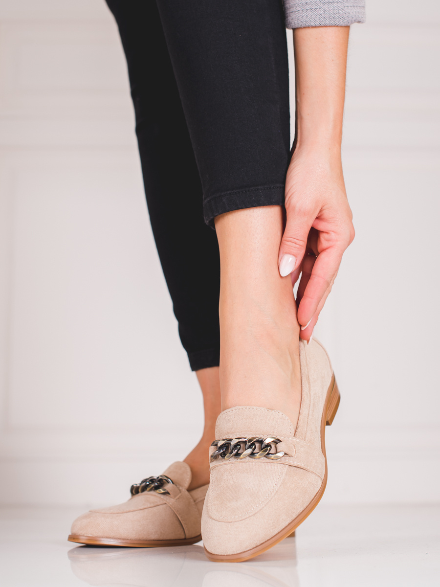 Mocasini dama, VINCEZA Beige