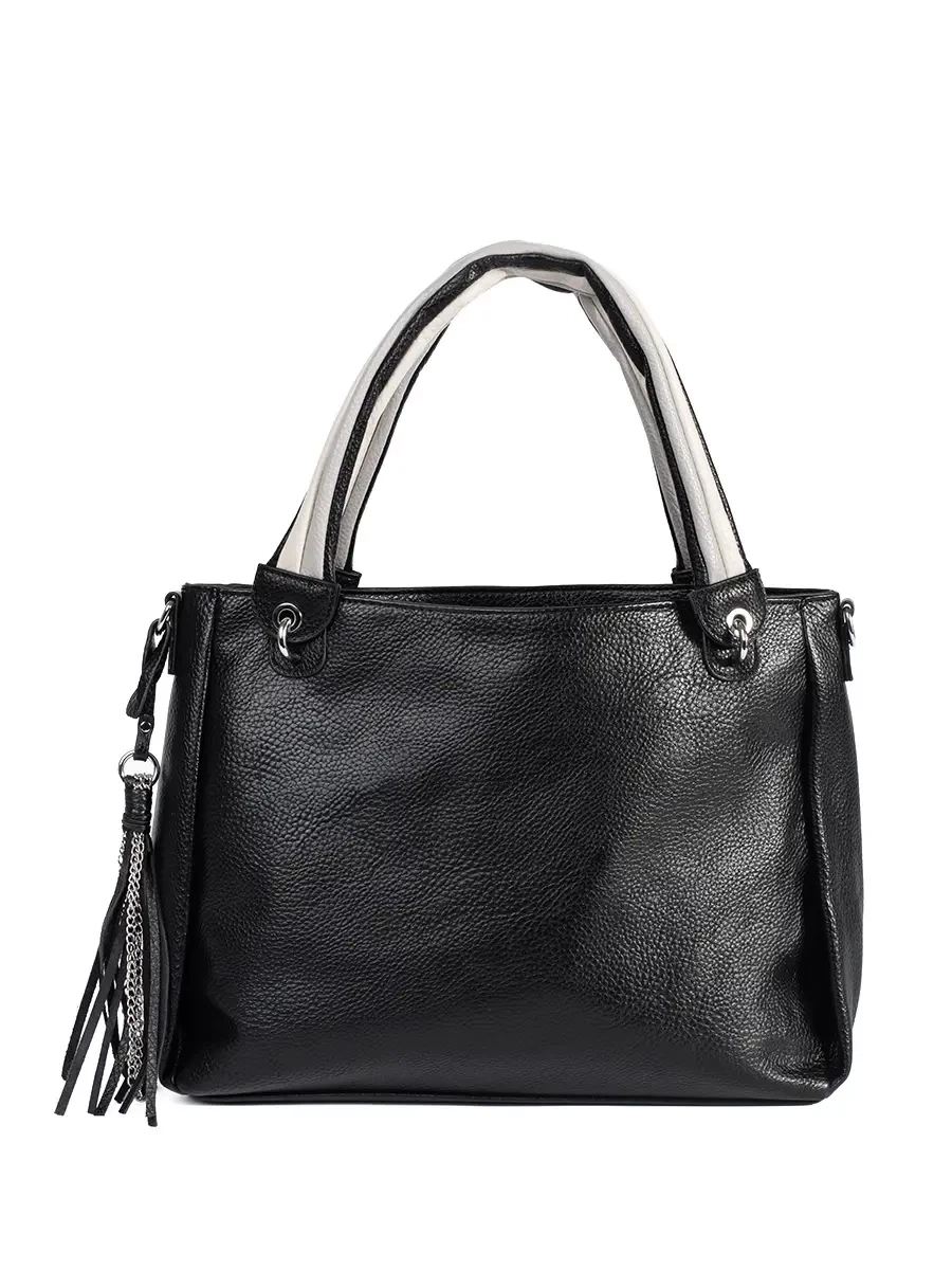 Shelvt Black shoulder bag with pendant