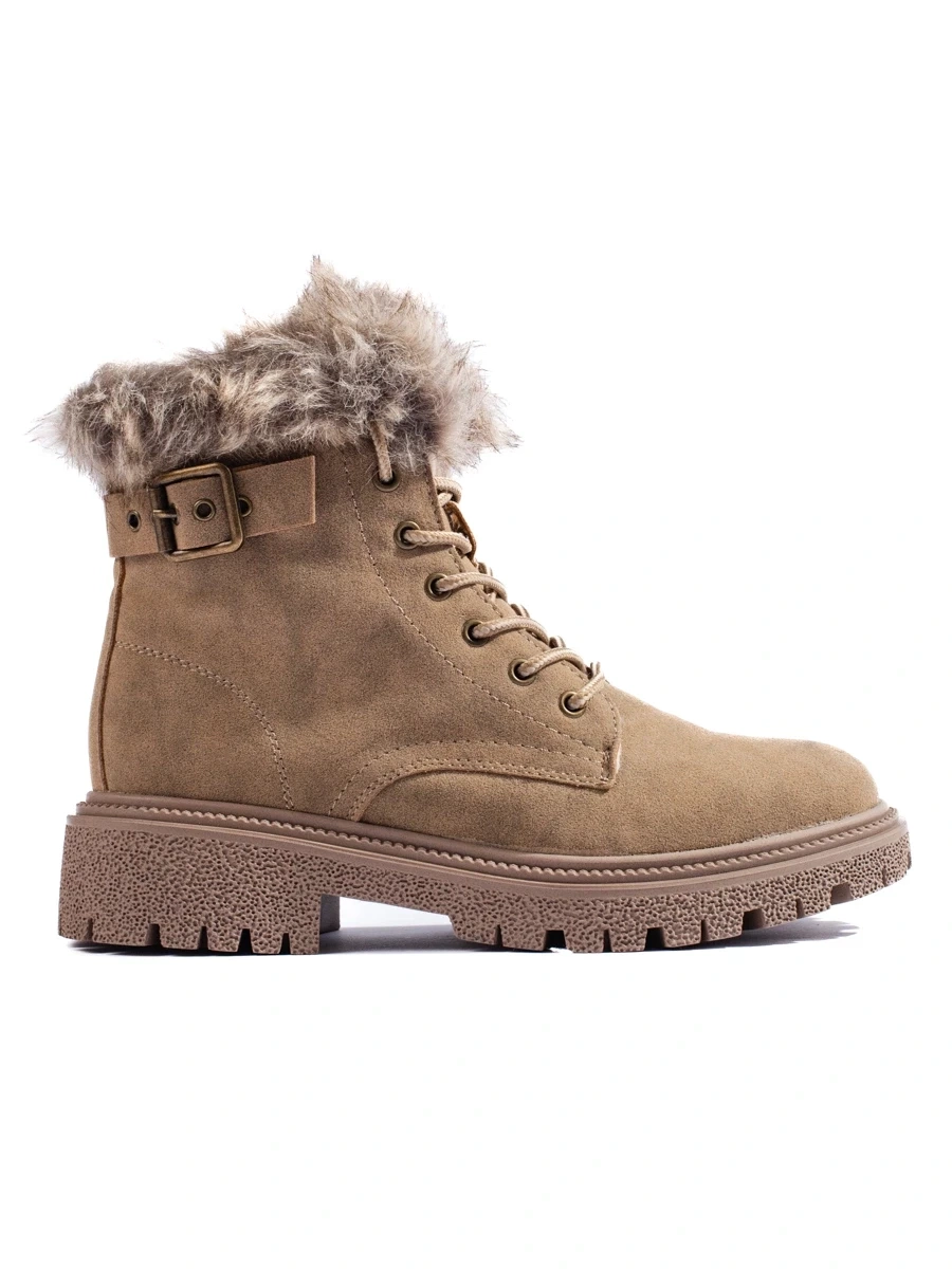 Shelvt women's trappers with fur