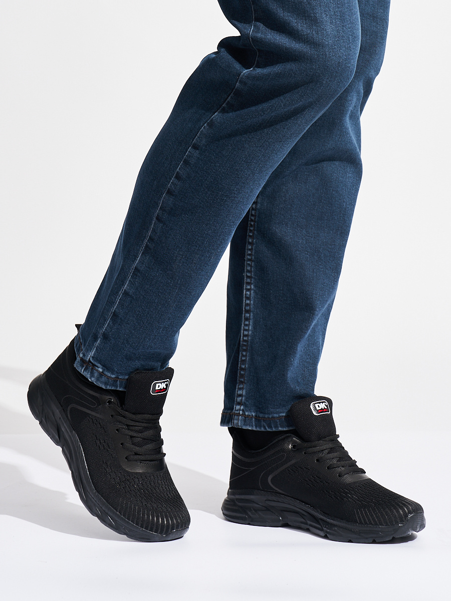 DK Mens Black Sports Shoes