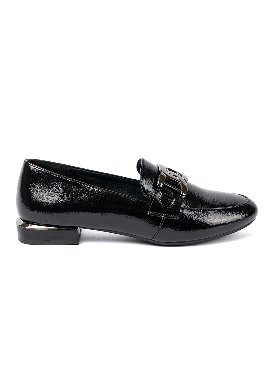 Lacquered loafers with a decorative buckle by Sergio Leone