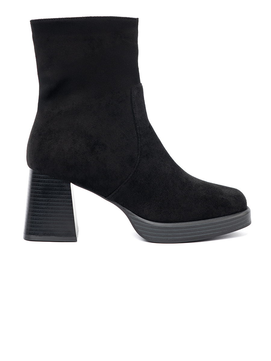 Shelvt Elegant black ankle boots on a stable heel