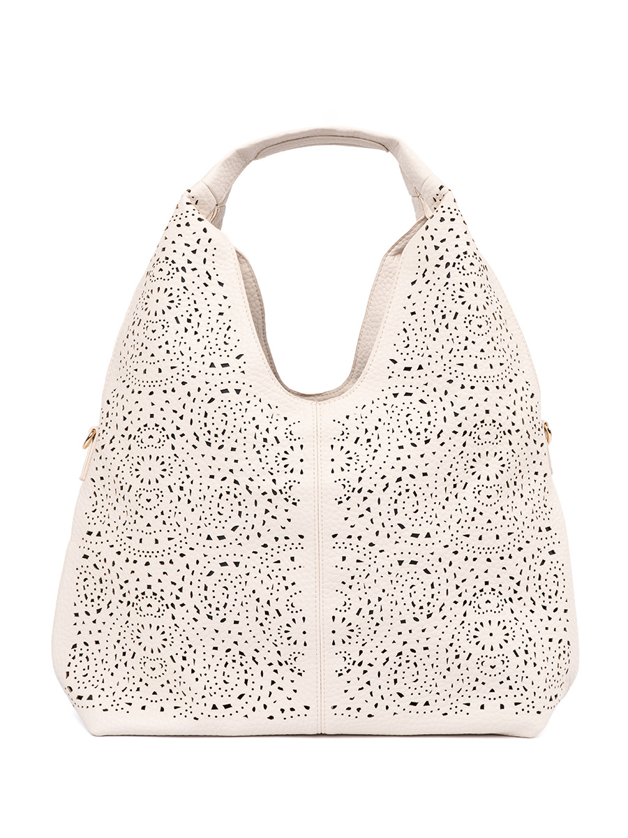 Shelvt Light beige openwork shoulder bag
