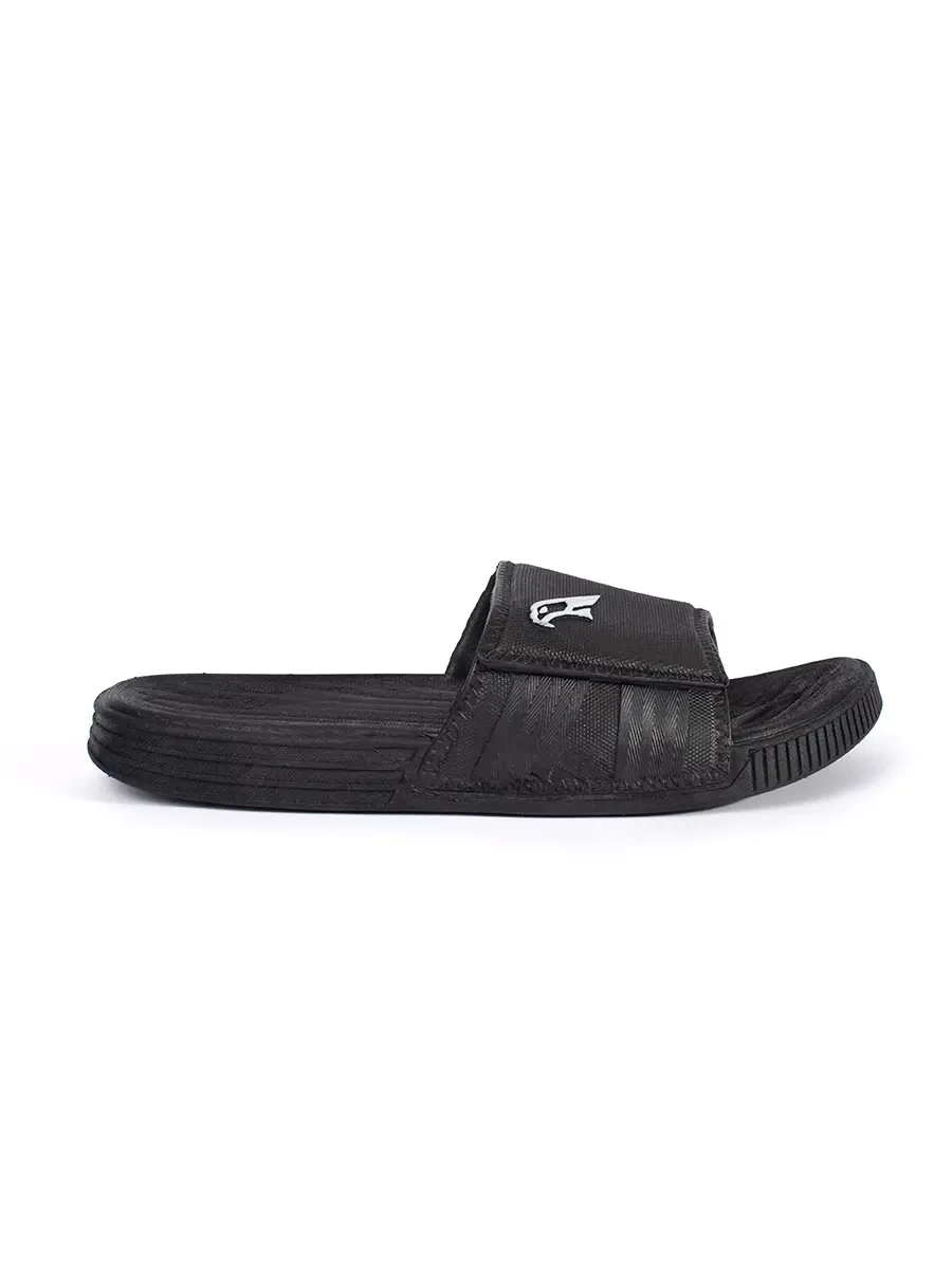 Shelvt Men's black flip-flops