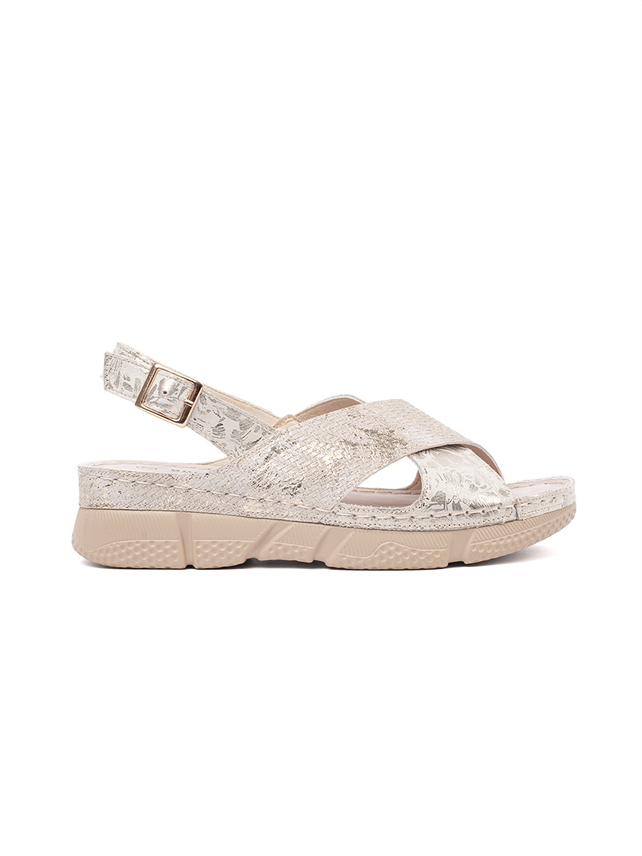 GOODIN Light beige flat sandals