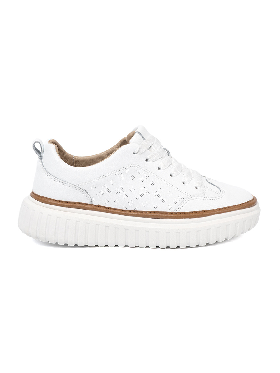 White leather platform sneakers by Sergio Leone