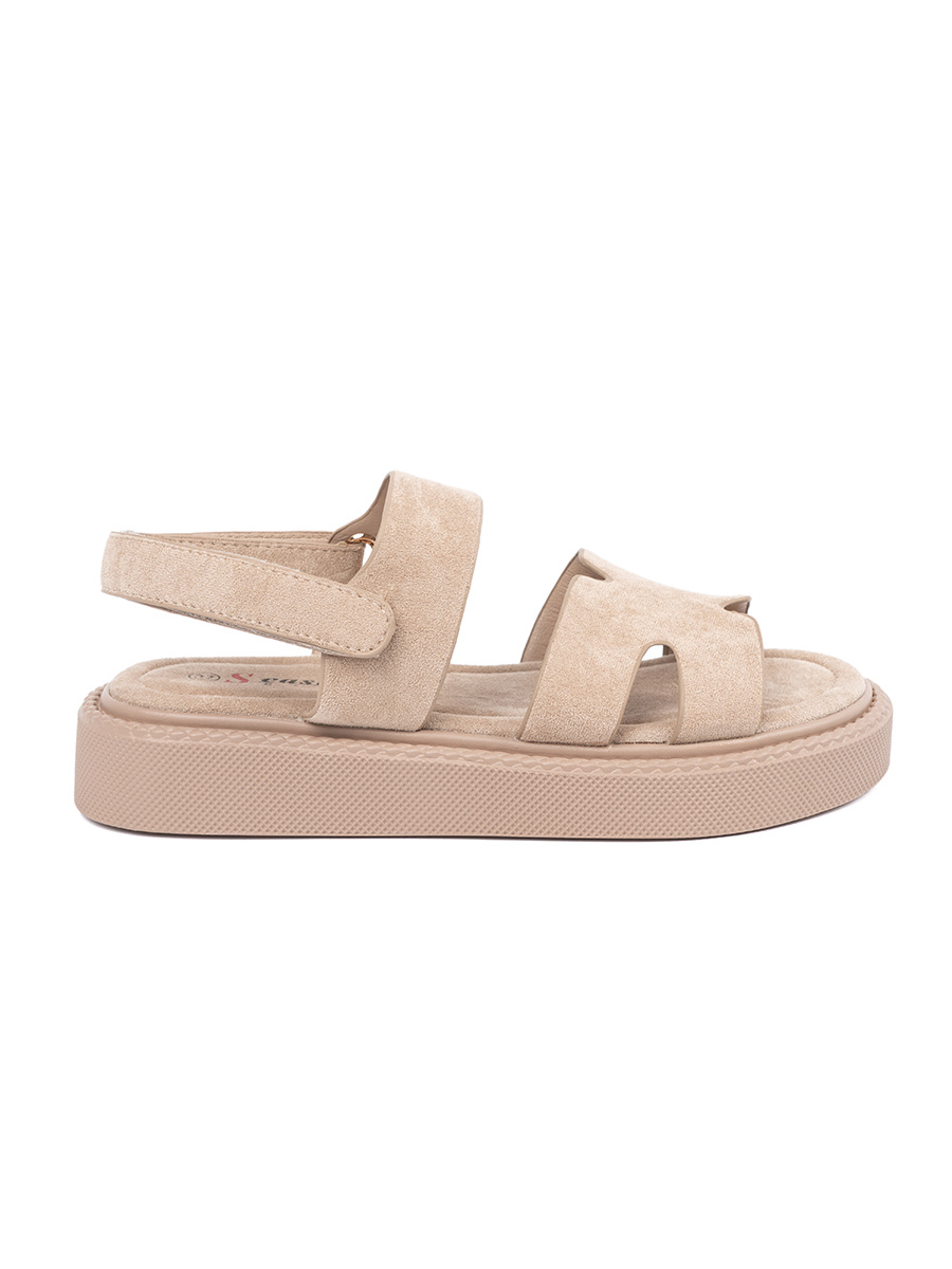SEASTAR Beige platform sandals with cutouts