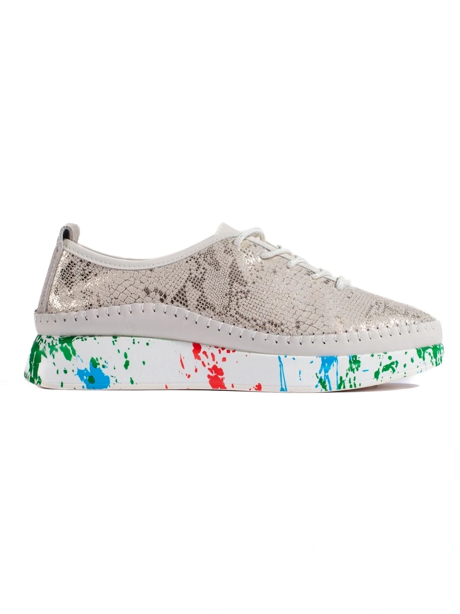 Pantofi din piele pentru femei cu platforma colorata Shelvt