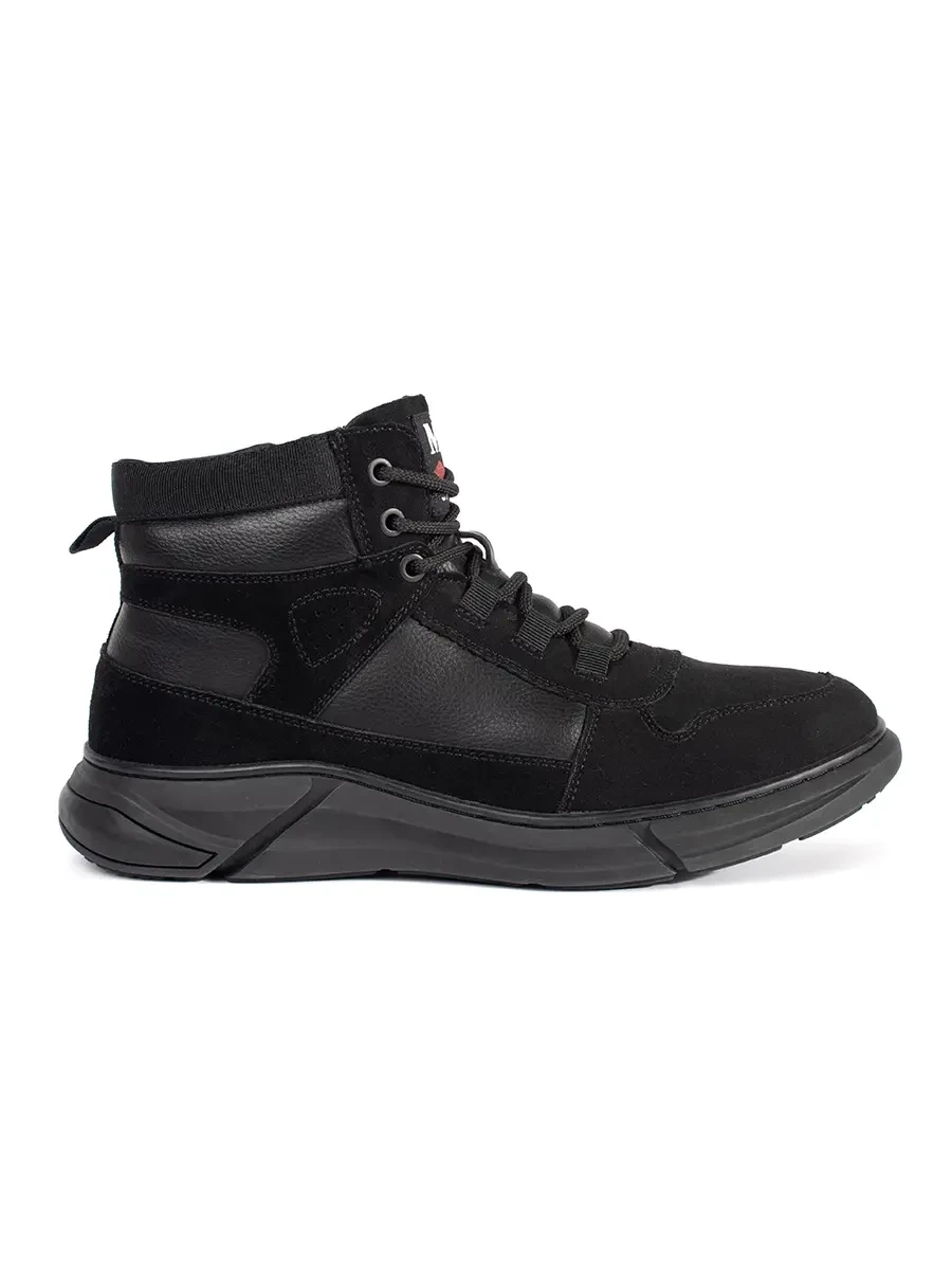 Shelvt Mens high suede insulated shoes