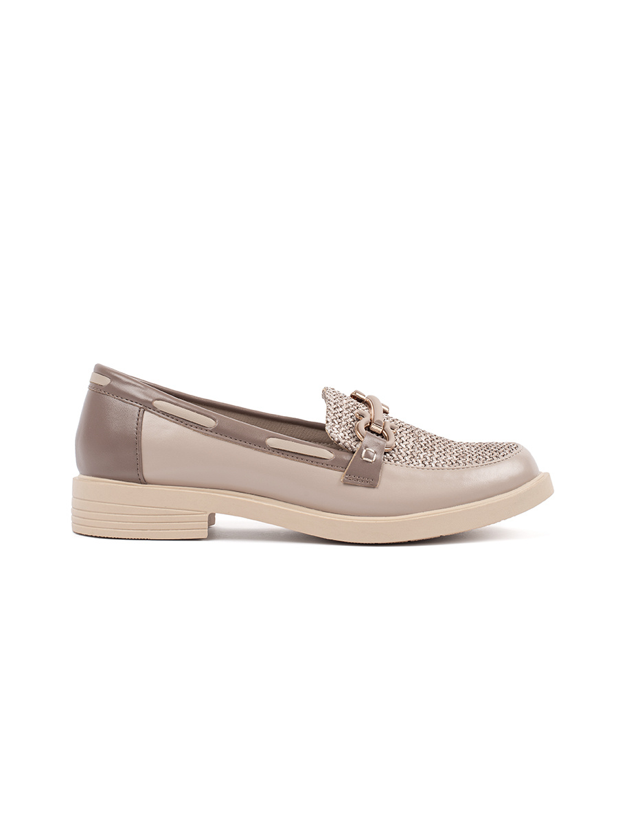 GOODIN Beige loafers with leather insole