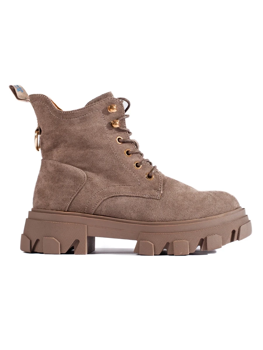 Shelvt womens suede ankle boots on a thick sole