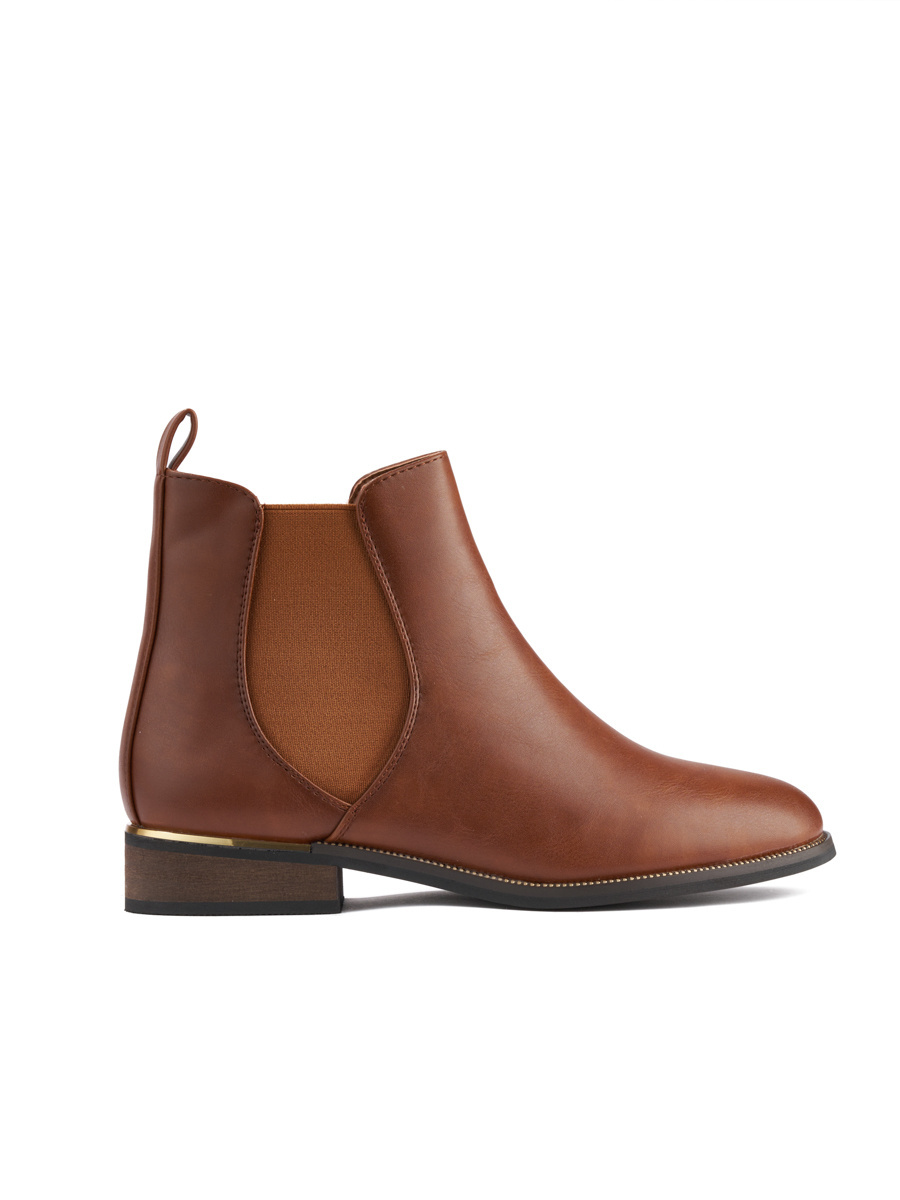 Shelvt Brown classic womens ankle boots