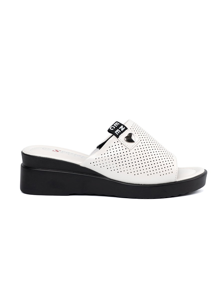 SEASTAR White openwork platform flip-flops