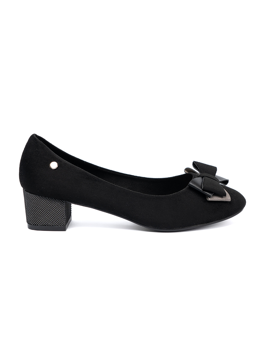 GOODIN Black pumps with a bow on a heel