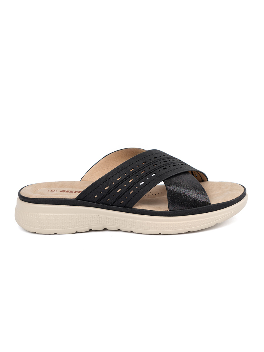 Shelvt Black platform flip-flops