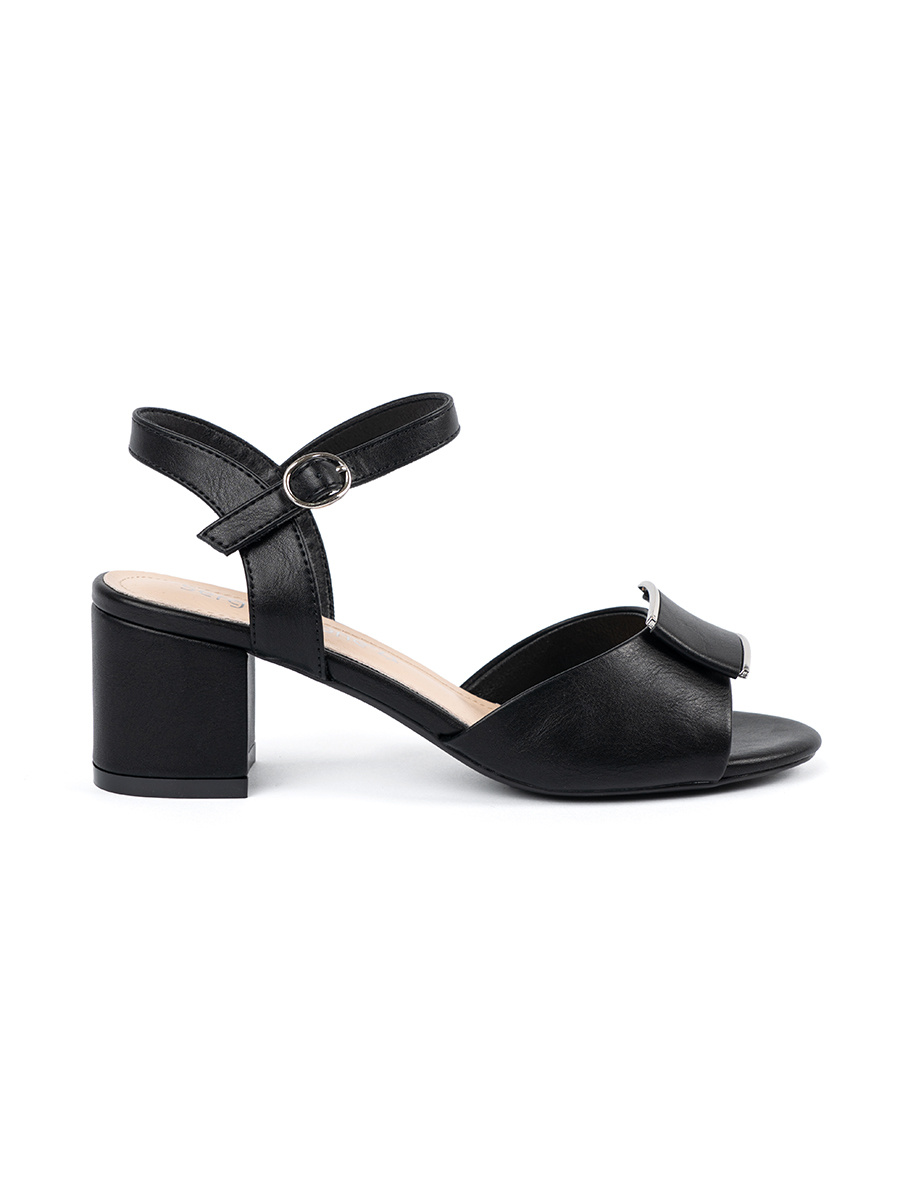 SERGIO LEONE Women's heeled sandals with an open heel black