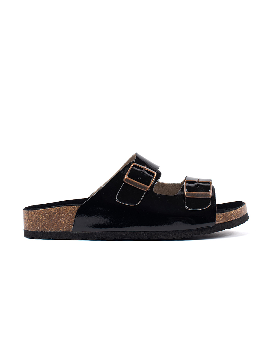 GOODIN Black flat sandals