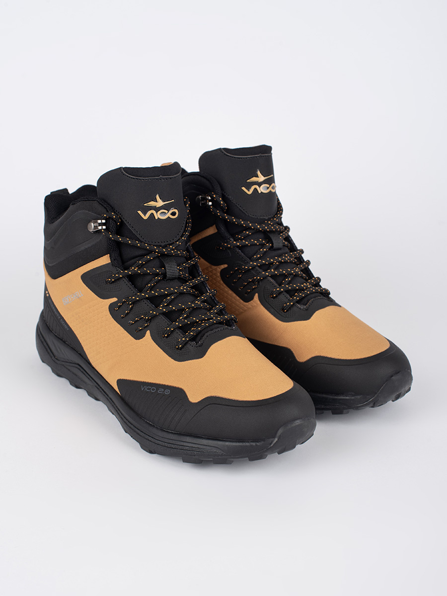 VICO Black Brown Men's High Hiking Boots