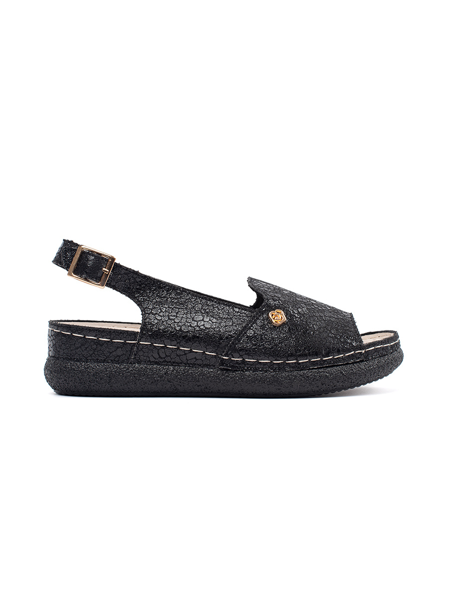GOODIN Black sandals with leather insole