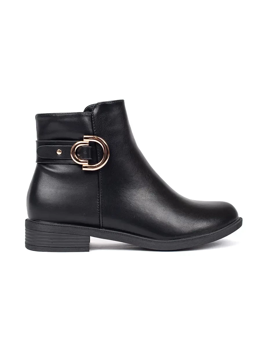 Shelvt Womens classic black ankle boots