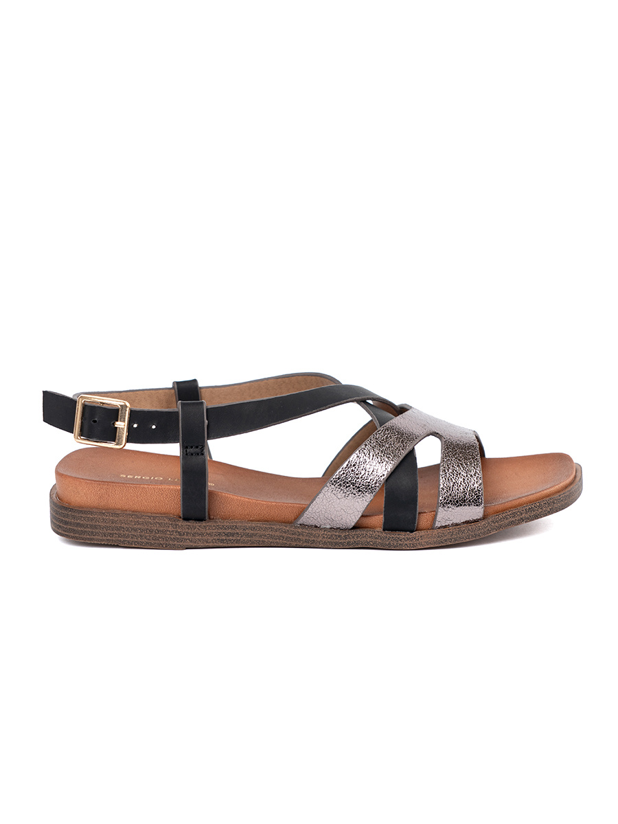 Womens black sandals Sergio Leone