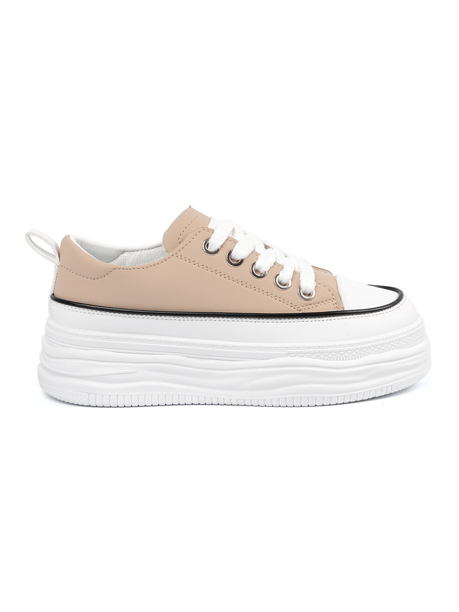 Shelvt Beige platform sneakers