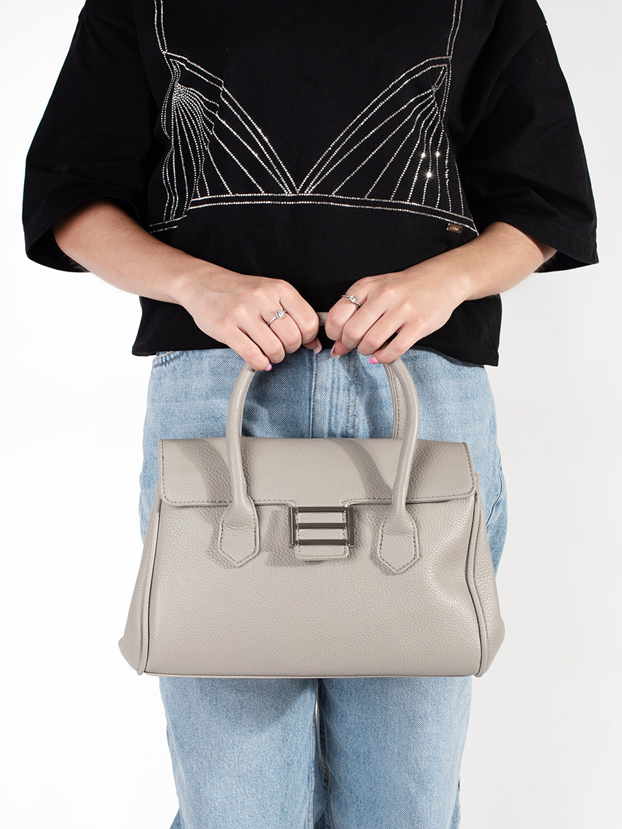 Shelvt Grey shoulder bag with strap