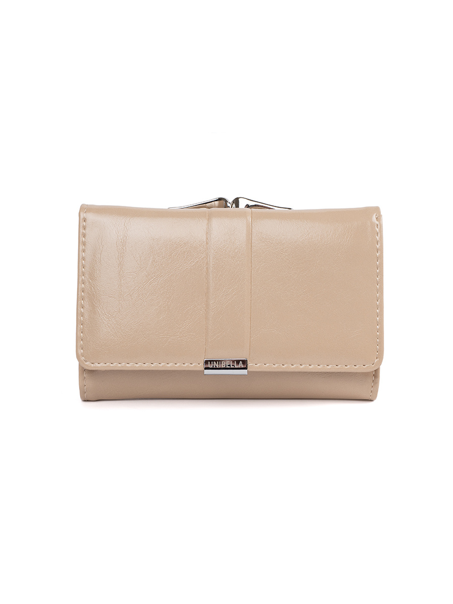 Shelvt Womens wallet beige eco-leather