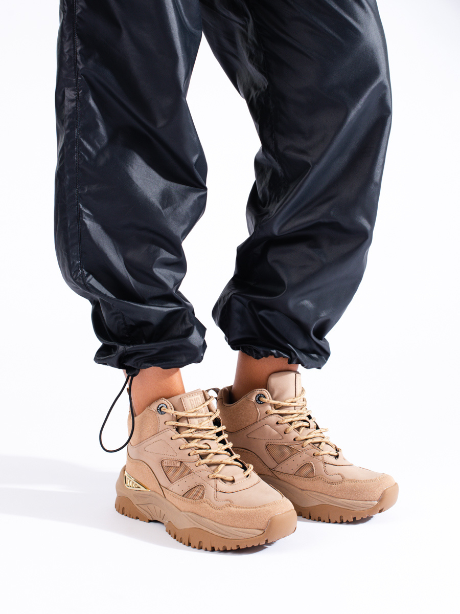 Ghete dama, BIG STAR SHOES Beige