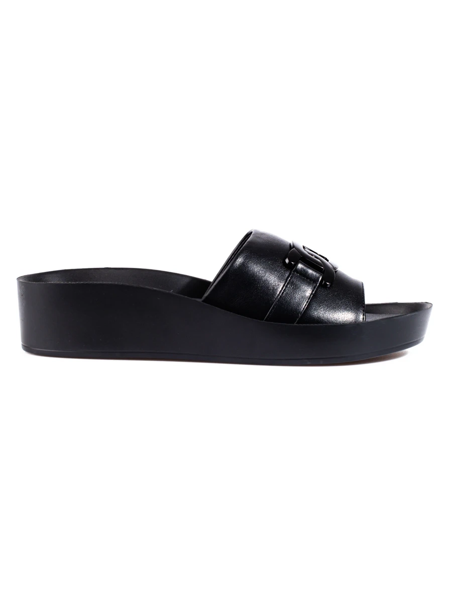 Black womens slippers on the shelovet platform