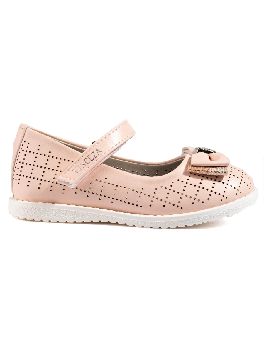 Openwork girl ballerinas Vinceza powder