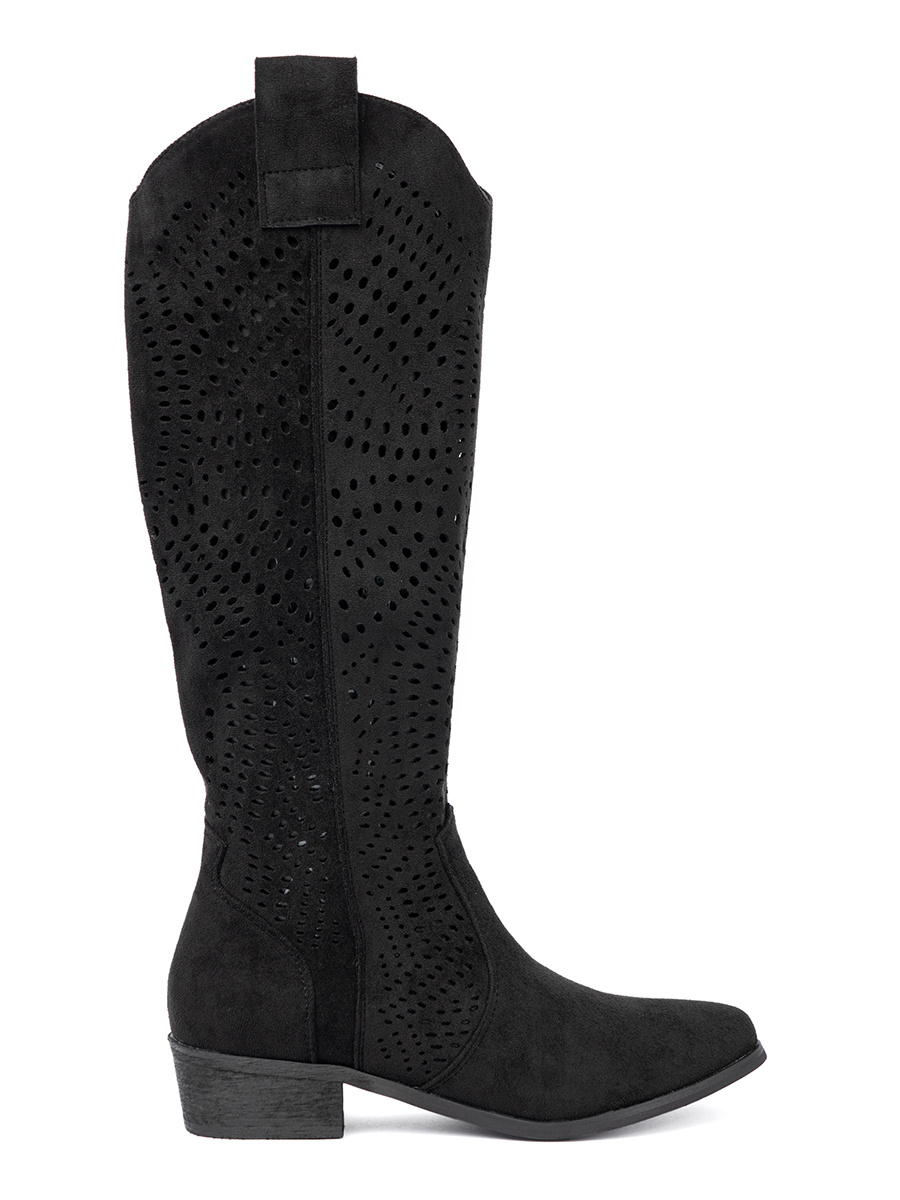 SEASTAR Black openwork cowboy boots