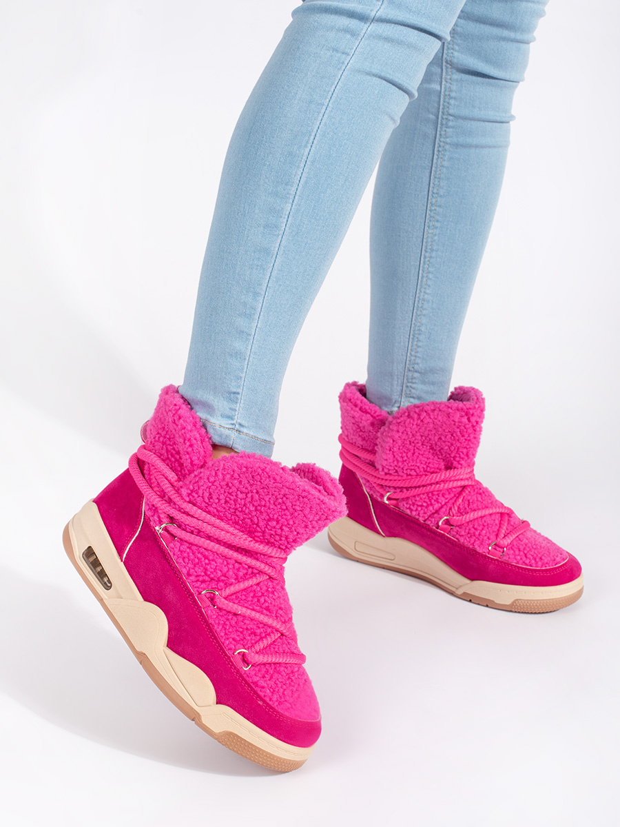SEASTAR Womens pink snow boots with a thick sole