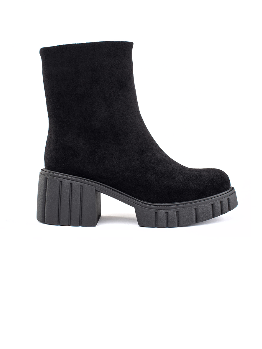 GOODIN Womens black platform ankle boots