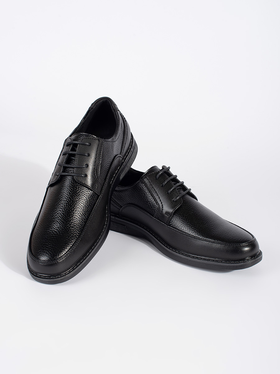 Shelvt Mens black lace-up shoes