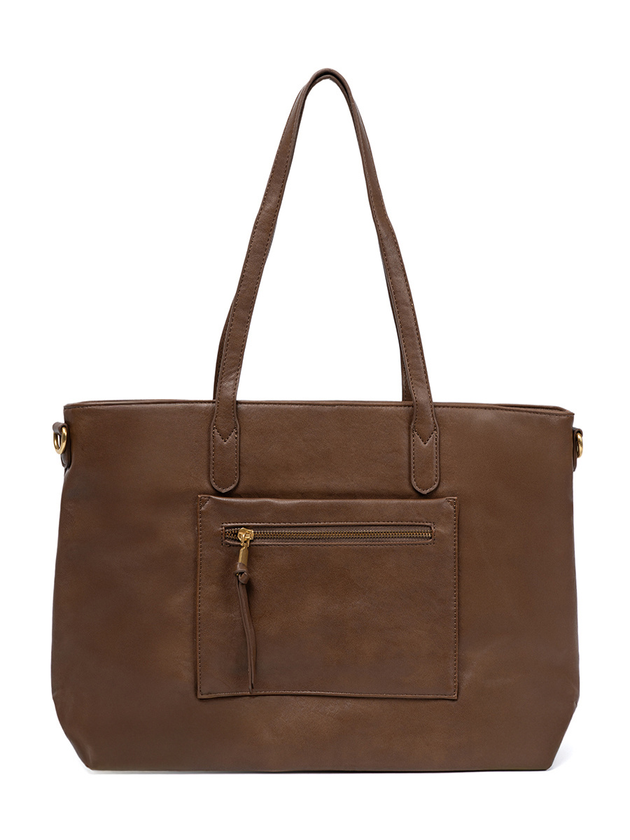 Shelvt Brown handbag with gold elements