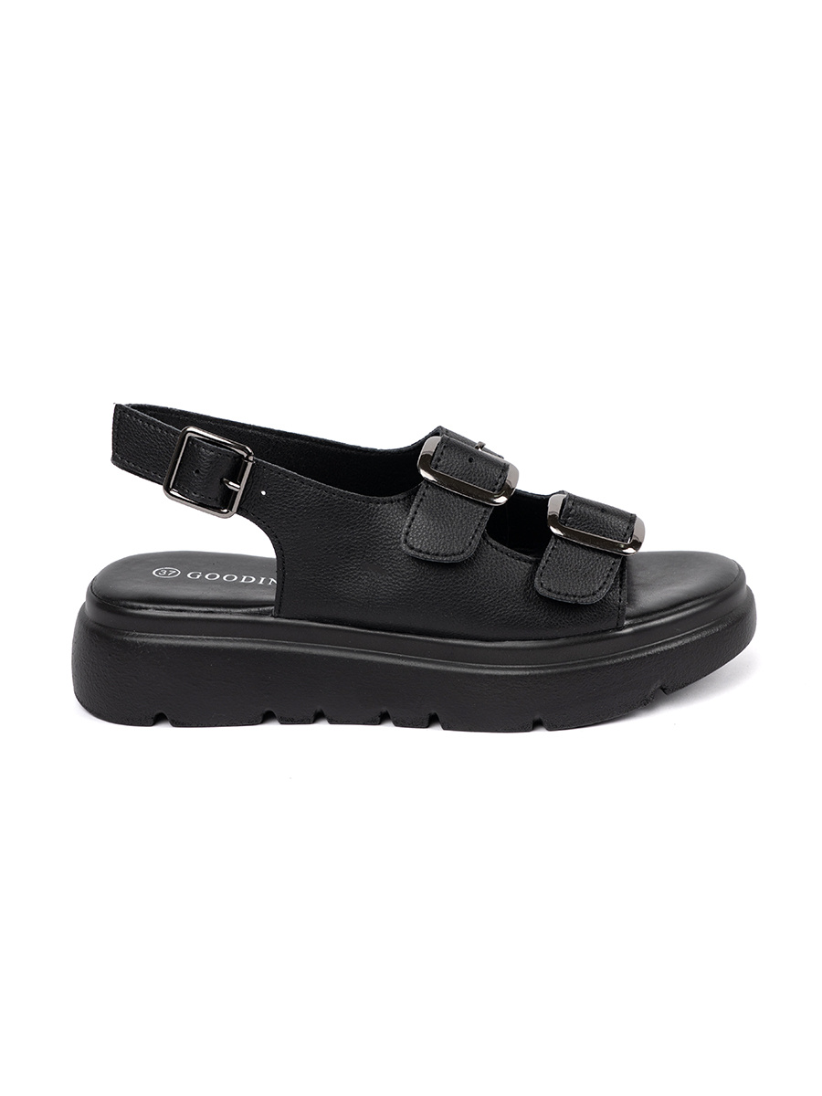 GOODIN Black classic platform sandals