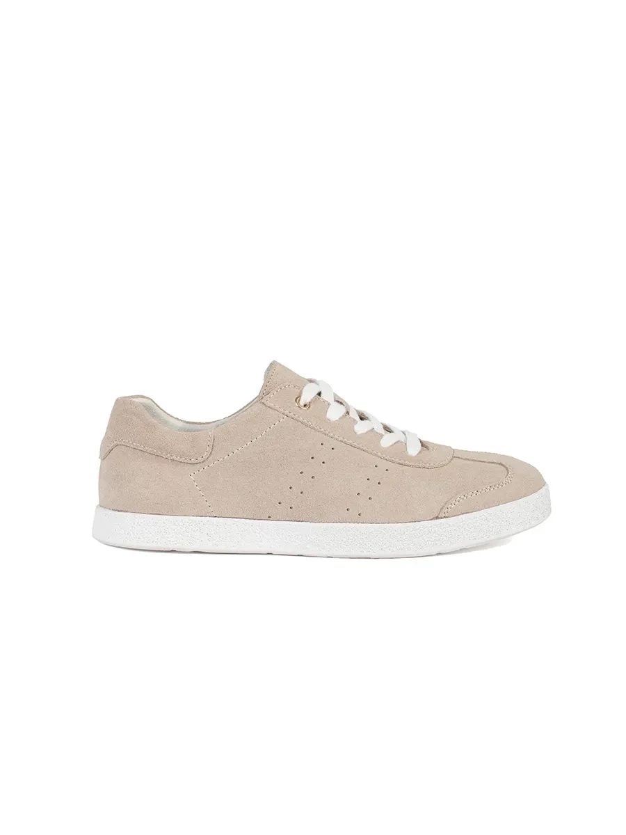 GOODIN Beige womens leather sneakers