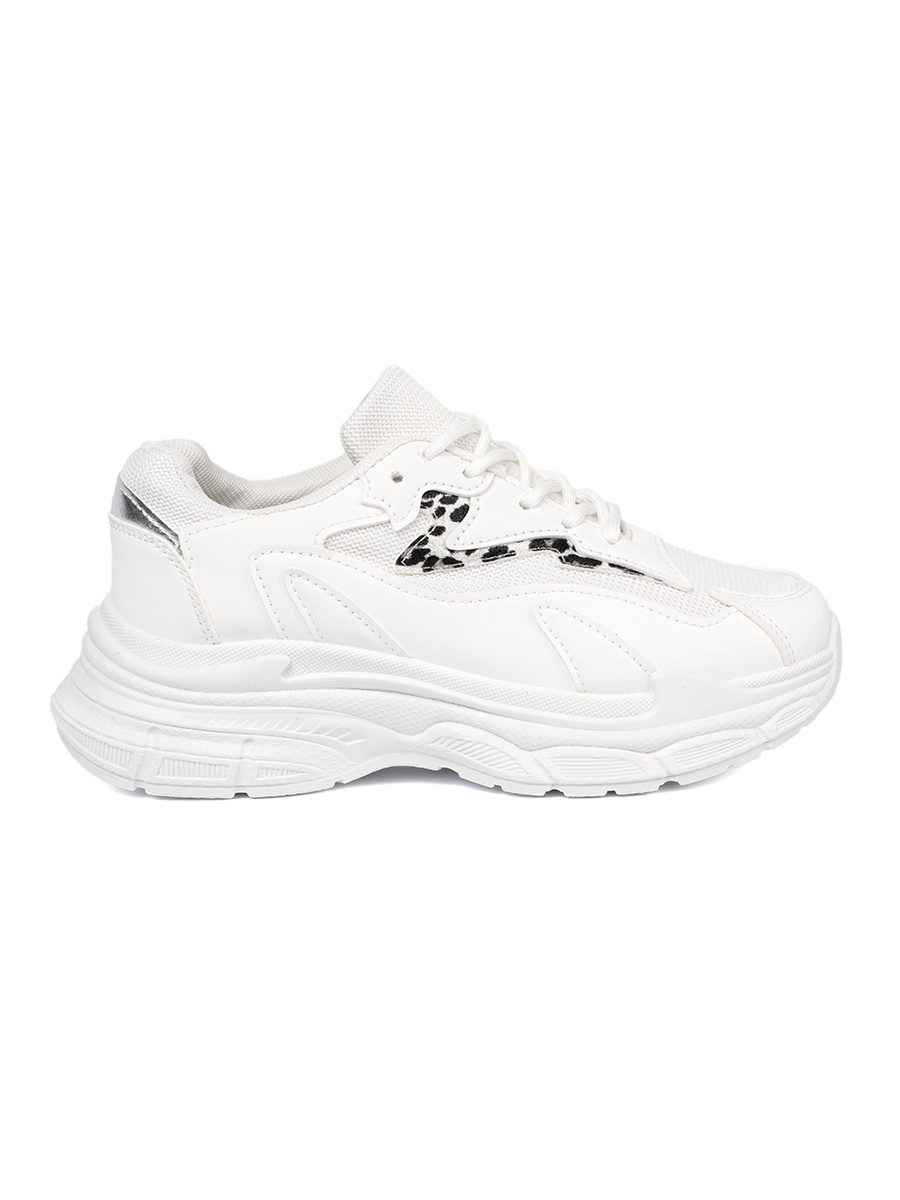 Shelvt White sneakers with a decorative accent