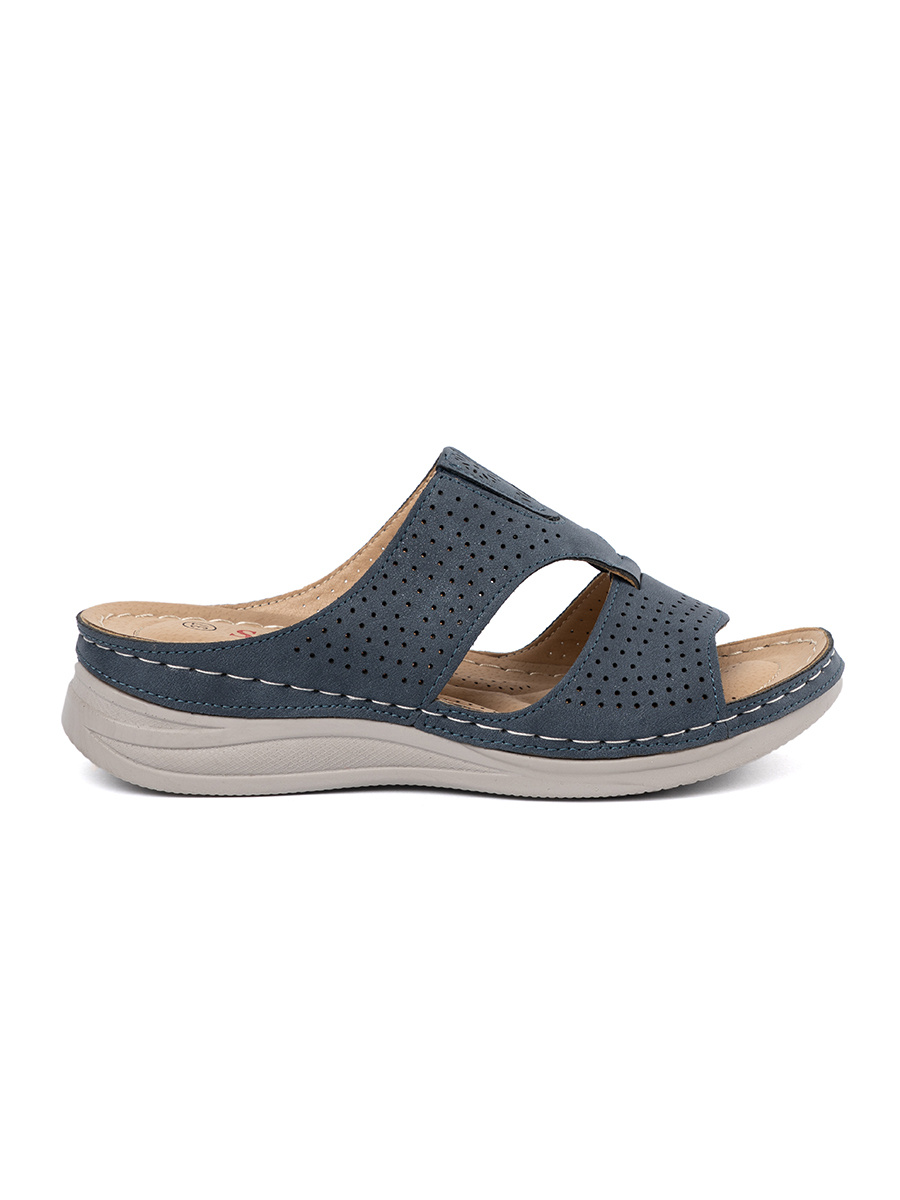SEASTAR Blue comfortable flip-flops with cutouts