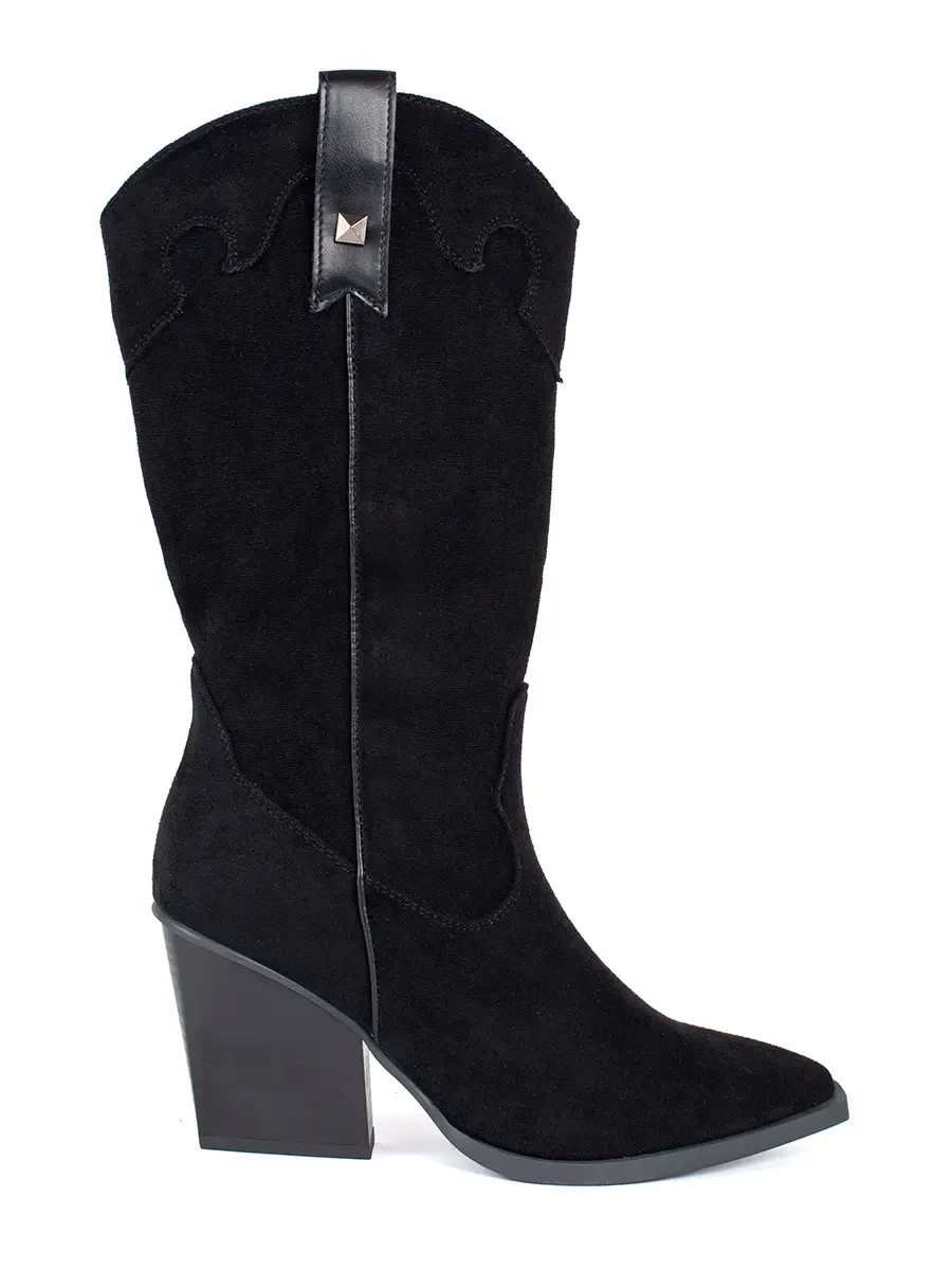 SEASTAR Womens black suede cowboy boots