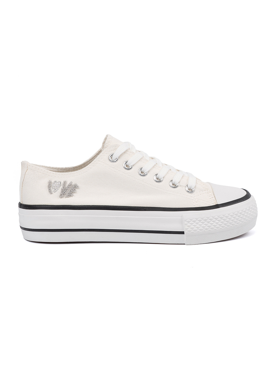 Shelvt White sneakers with the inscription Love