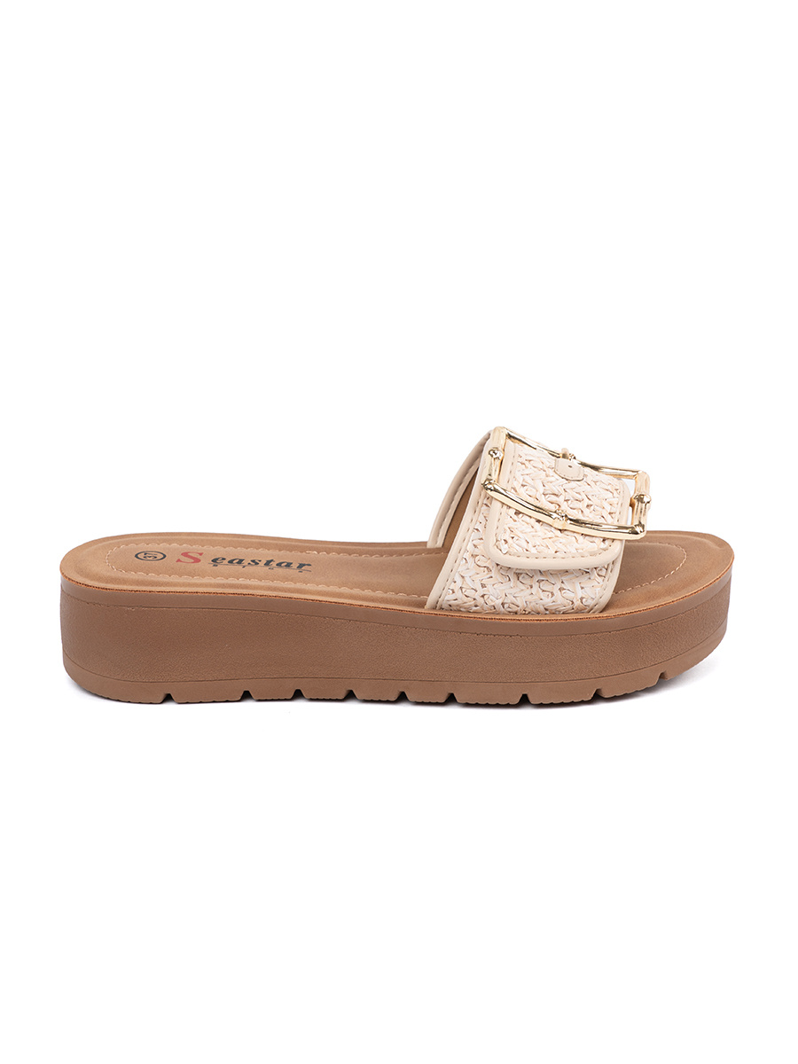 SEASTAR Flip-flops decorated with a gold buckle