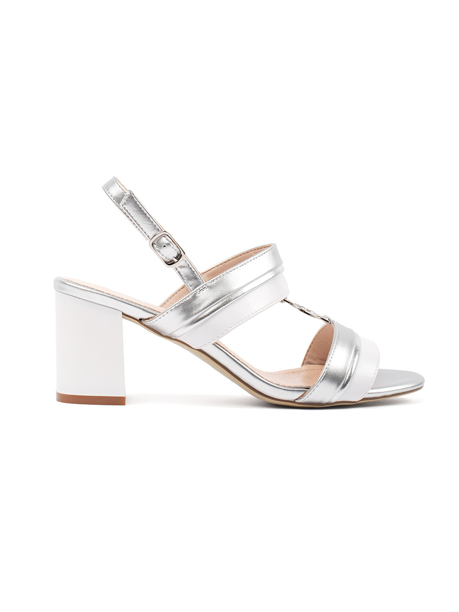 Silver heeled sandals by Sergio Leone
