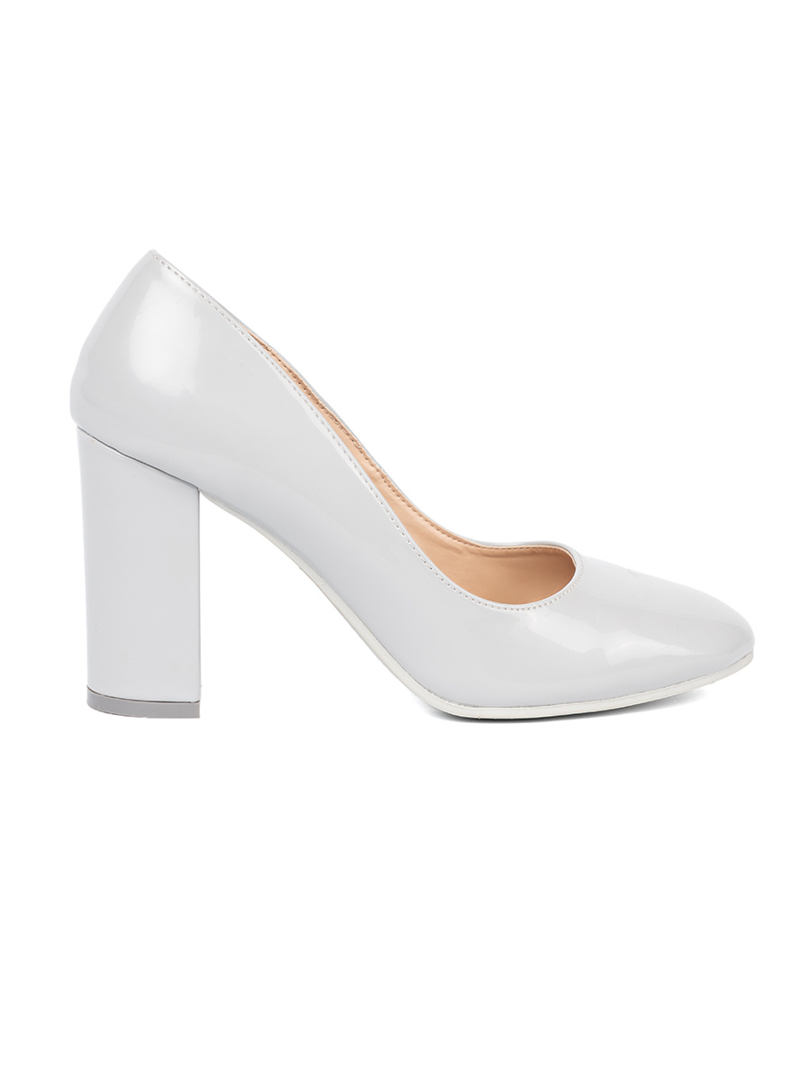 SEASTAR GREY PATENT LEATHER PUMPS