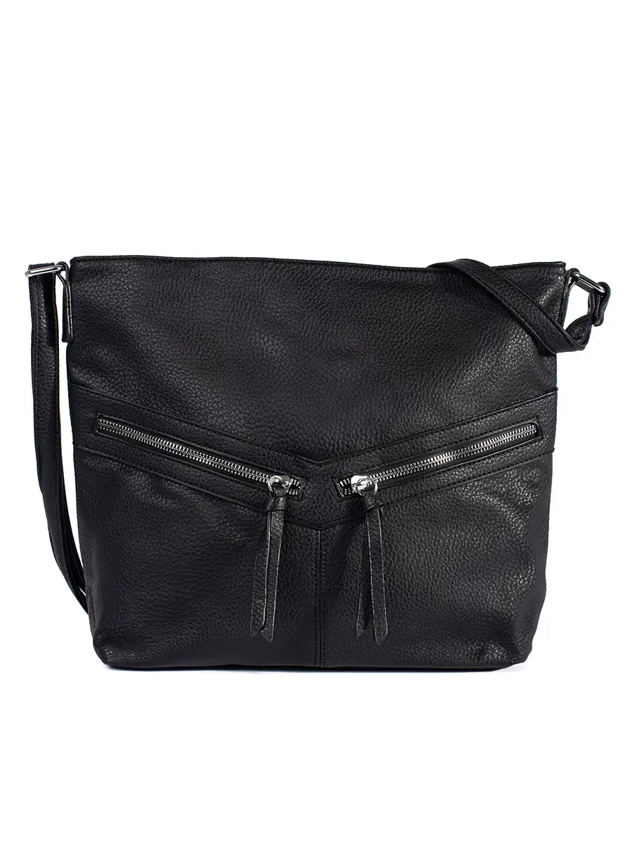 Shelvt Black shoulder bag with adjustable strap