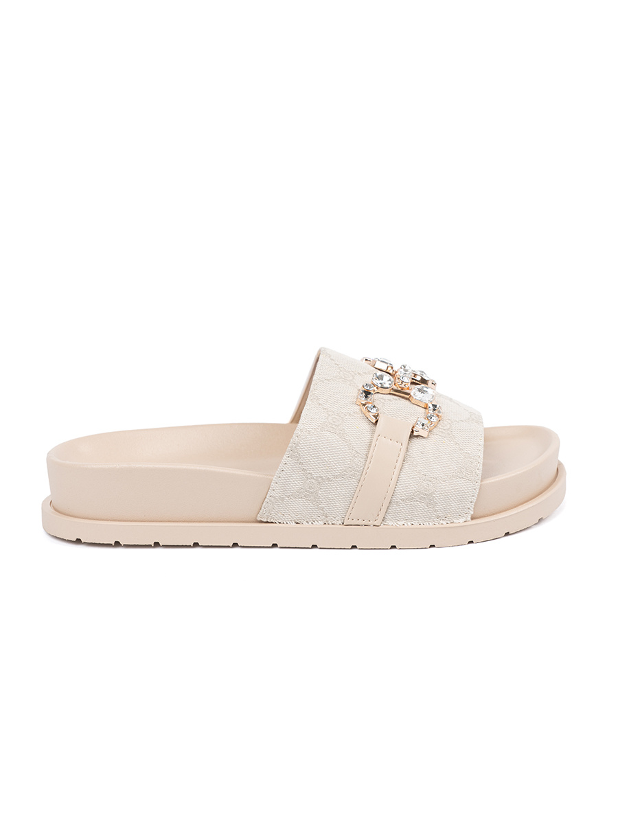 SEASTAR Light beige flip-flops with decoration