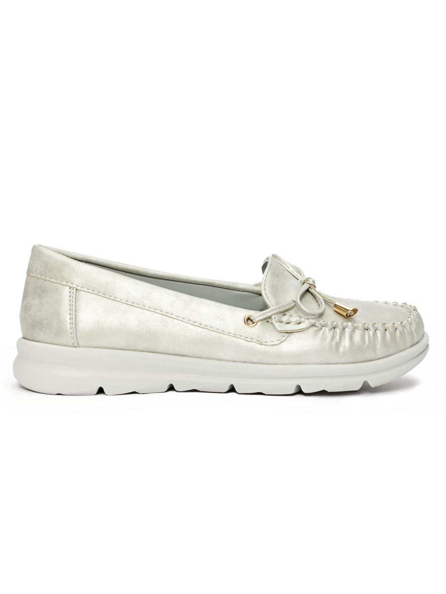 SEASTAR Silver comfortable faux leather loafers