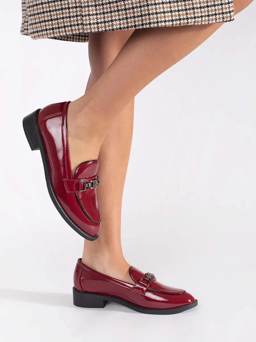 GOODIN Burgundy womens loafers